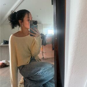 Lush Cream Off-the-Shoulder Sweater